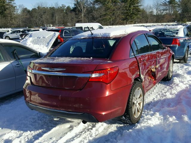 1C3CCBBB2CN213381 - 2012 CHRYSLER 200 TOURIN RED photo 4