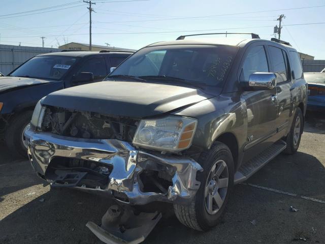 5N1AA08A85N739430 - 2005 NISSAN ARMADA SE GREEN photo 2