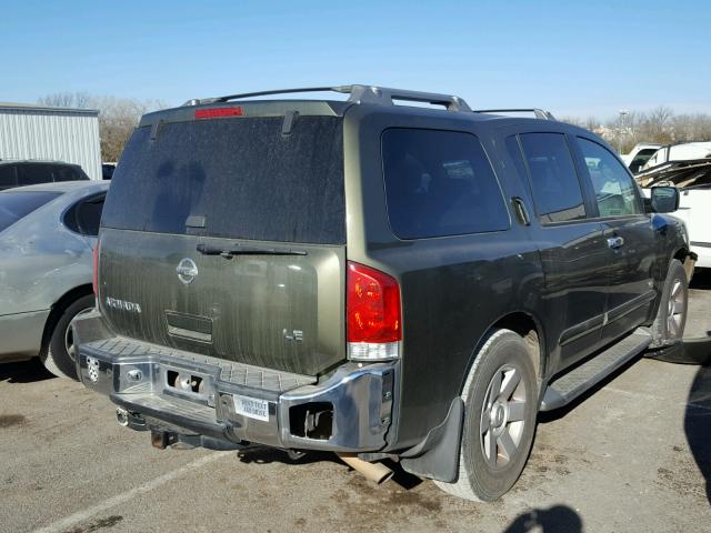 5N1AA08A85N739430 - 2005 NISSAN ARMADA SE GREEN photo 4