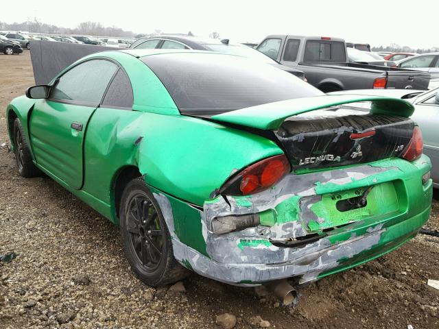 4A3AC44G32E043101 - 2002 MITSUBISHI ECLIPSE GS GREEN photo 3