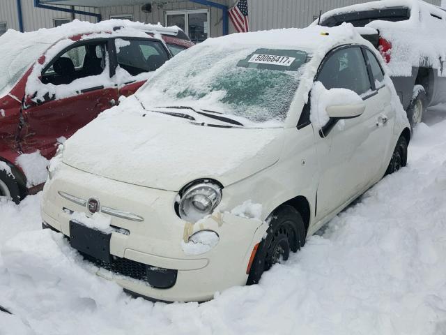 3C3CFFAR5CT125065 - 2012 FIAT 500 POP WHITE photo 2