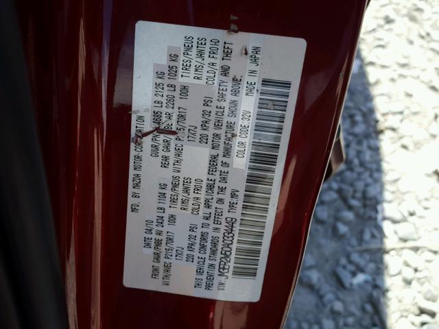 JM3ER2W50A0334449 - 2010 MAZDA CX-7 RED photo 10