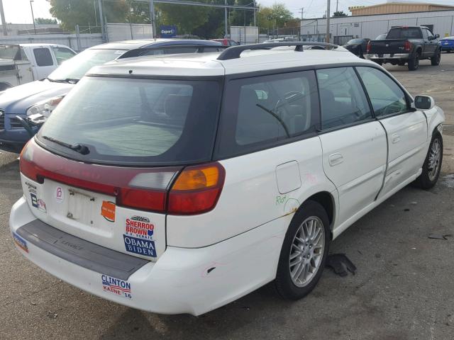 4S3BH625847305286 - 2004 SUBARU LEGACY L S WHITE photo 4