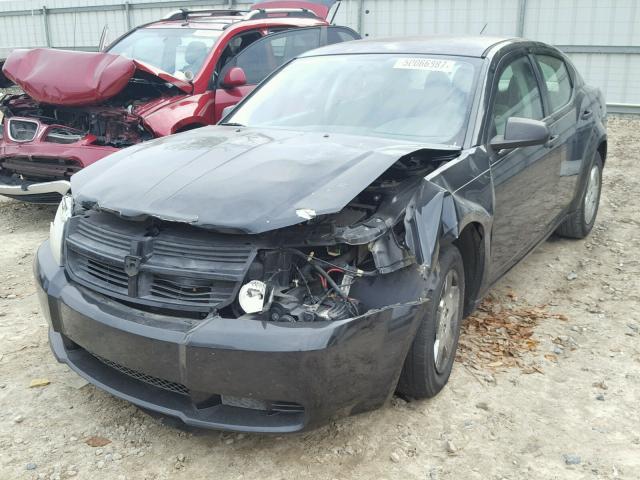 1B3LC46KX8N613375 - 2008 DODGE AVENGER SE BLACK photo 2