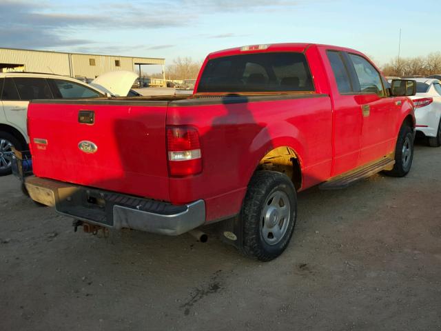 1FTPX14596FA51783 - 2006 FORD F150 RED photo 4