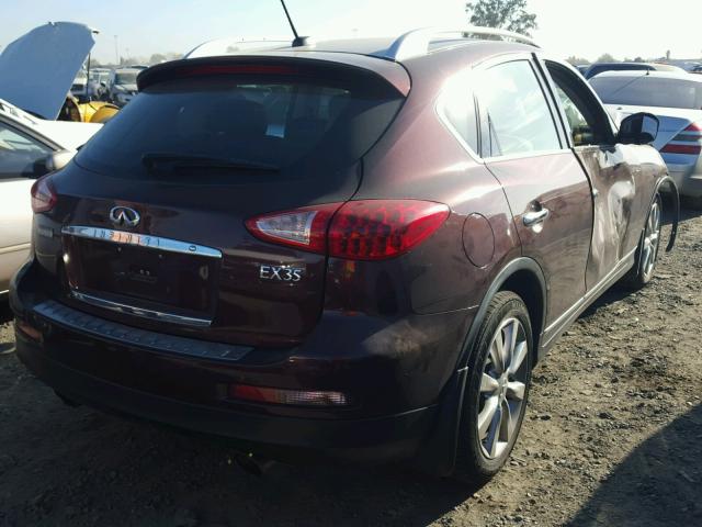 JN1AJ0HR2BM853390 - 2011 INFINITI EX35 BASE MAROON photo 4