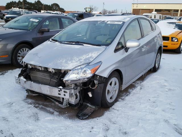 JTDKN3DU6B1411036 - 2011 TOYOTA PRIUS SILVER photo 2