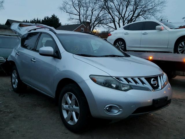 JN8AZ18U29W021048 - 2009 NISSAN MURANO S SILVER photo 1