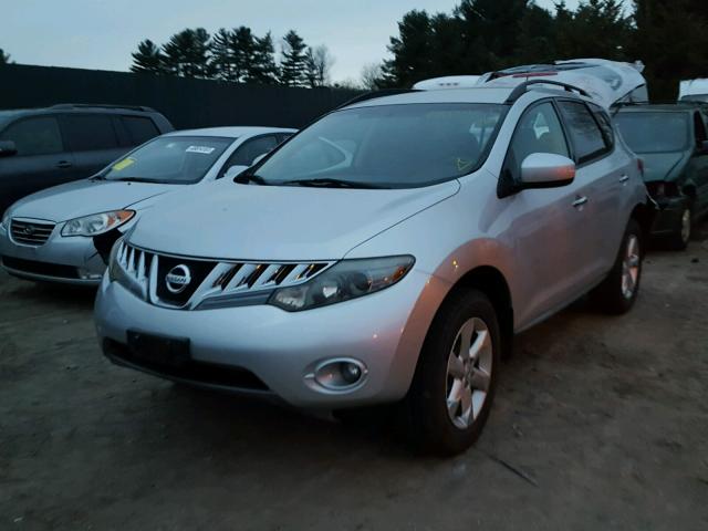 JN8AZ18U29W021048 - 2009 NISSAN MURANO S SILVER photo 2