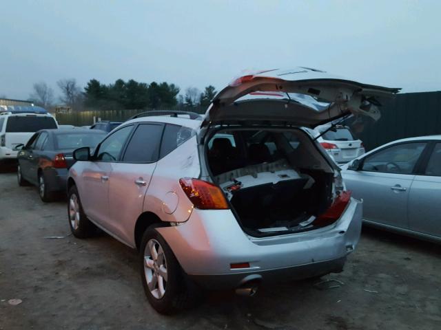 JN8AZ18U29W021048 - 2009 NISSAN MURANO S SILVER photo 3