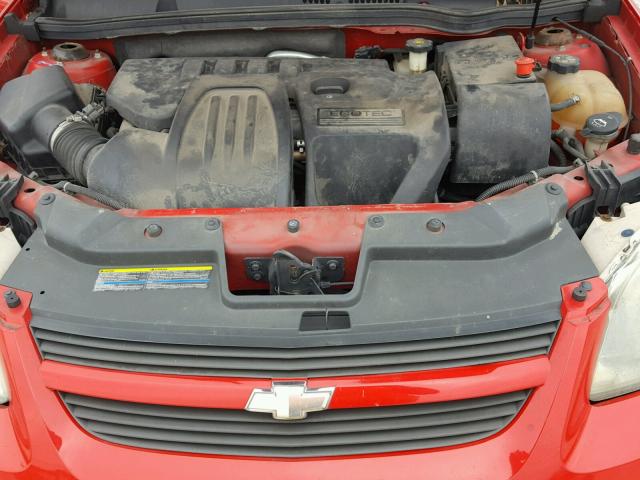 1G1AK52F857529233 - 2005 CHEVROLET COBALT RED photo 7