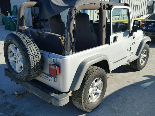 1J4FA39S94P706663 - 2004 JEEP WRANGLER X GRAY photo 4