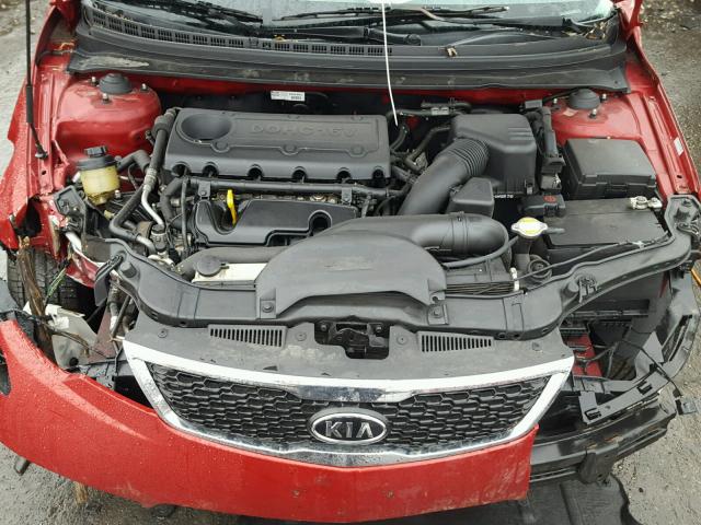 KNAFU4A26C5562589 - 2012 KIA FORTE EX RED photo 7