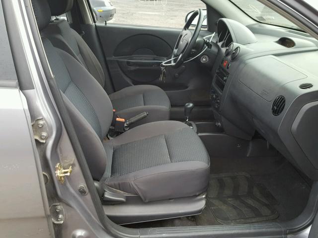 KL1TD566X6B575396 - 2006 CHEVROLET AVEO BASE GRAY photo 5