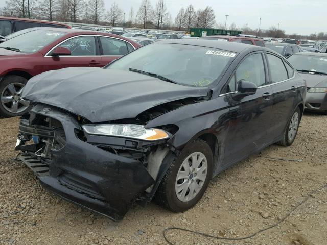 3FA6P0G73ER315803 - 2014 FORD FUSION S BLACK photo 2