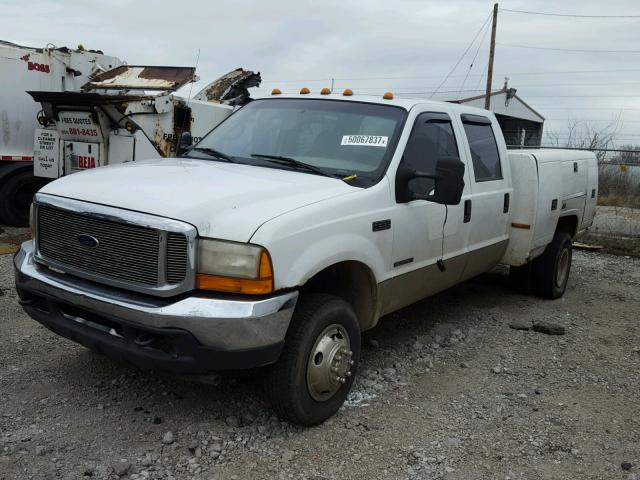 1FTWW33F21EB01281 - 2001 FORD F350 SUPER WHITE photo 2