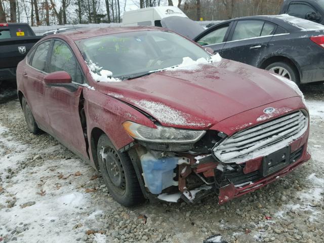3FA6P0G70FR117200 - 2015 FORD FUSION S RED photo 1