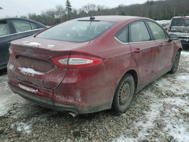 3FA6P0G70FR117200 - 2015 FORD FUSION S RED photo 4