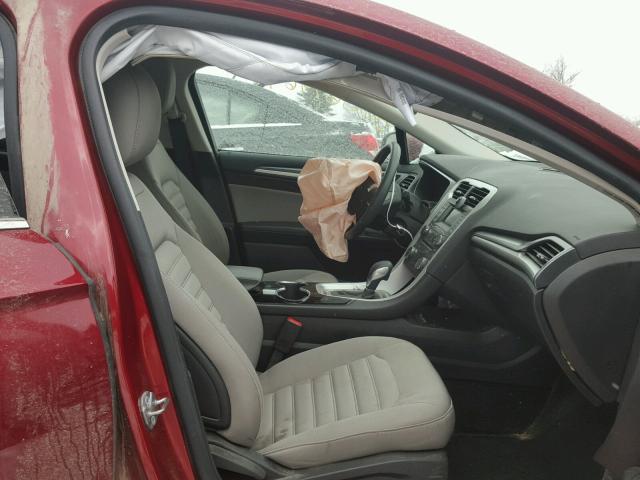 3FA6P0G70FR117200 - 2015 FORD FUSION S RED photo 5