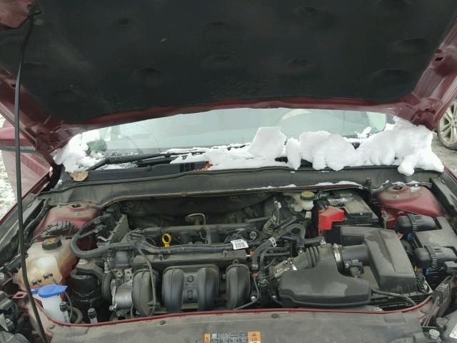 3FA6P0G70FR117200 - 2015 FORD FUSION S RED photo 7