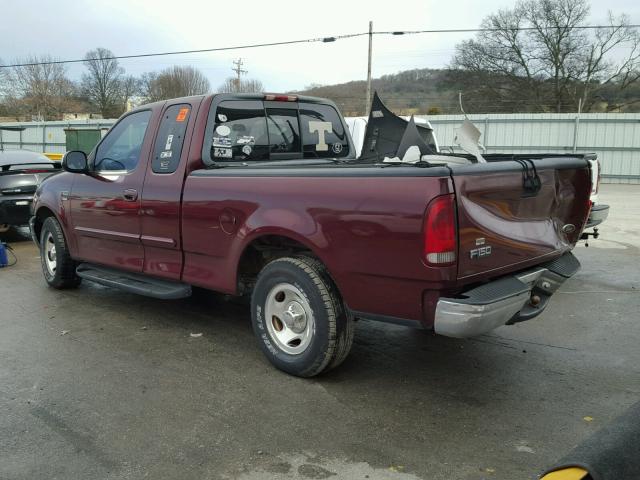 2FTRX17L4XCA72718 - 1999 FORD F150 MAROON photo 3