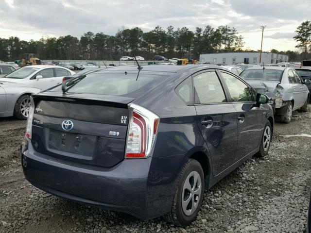 JTDKN3DU7D1665566 - 2013 TOYOTA PRIUS GRAY photo 4