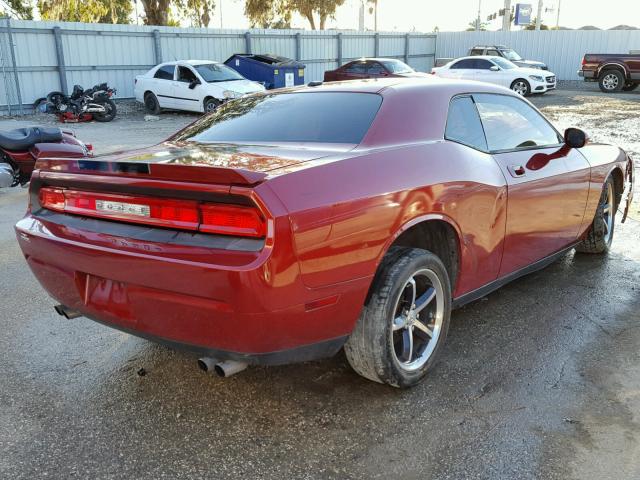 2B3CJ4DVXAH322750 - 2010 DODGE CHALLENGER RED photo 4