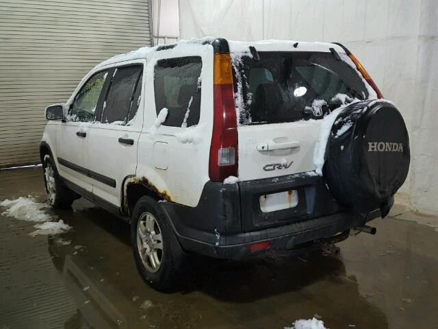 JHLRD78892C039382 - 2002 HONDA CR-V EX WHITE photo 3