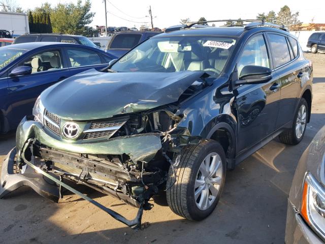 2T3DFREV4DW096600 - 2013 TOYOTA RAV4 LIMIT GREEN photo 2