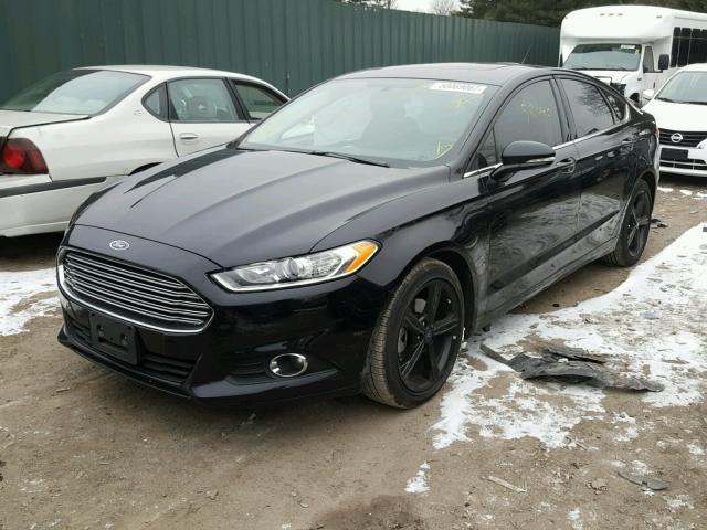 3FA6P0H71GR136161 - 2016 FORD FUSION SE BLACK photo 2