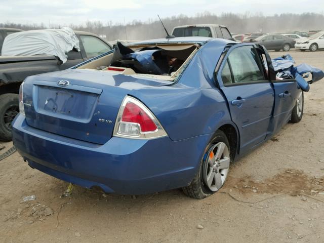 3FAHP07139R114753 - 2009 FORD FUSION SE BLUE photo 4