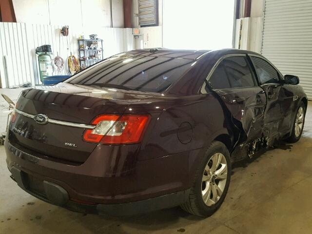 1FAHP2EW7BG161646 - 2011 FORD TAURUS SEL MAROON photo 4