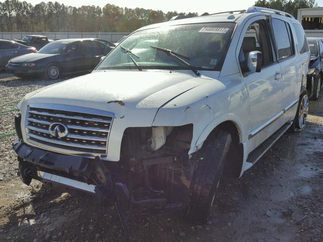 5N3AA08D68N910021 - 2008 INFINITI QX56 WHITE photo 2