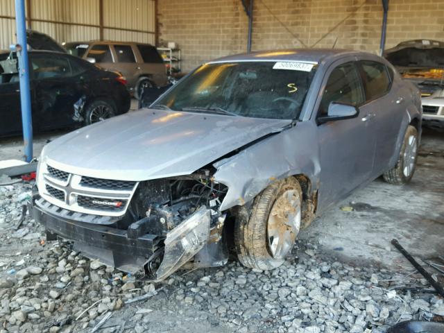 1C3CDZAB5EN145524 - 2014 DODGE AVENGER SE SILVER photo 2