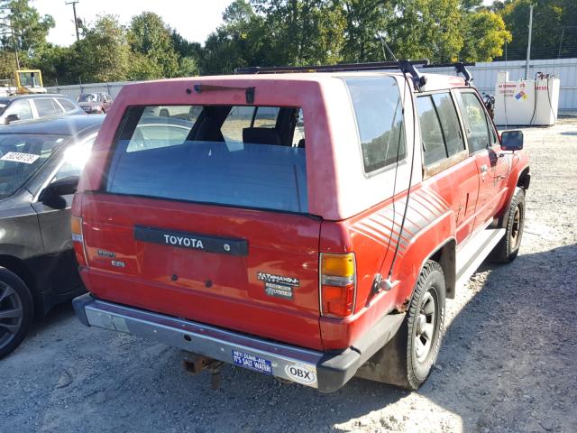 JT4RN62S0H0139227 - 1987 TOYOTA 4RUNNER RN RED photo 4