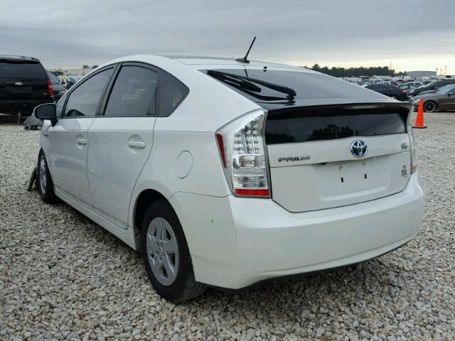 JTDKN3DU1A0192006 - 2010 TOYOTA PRIUS WHITE photo 3