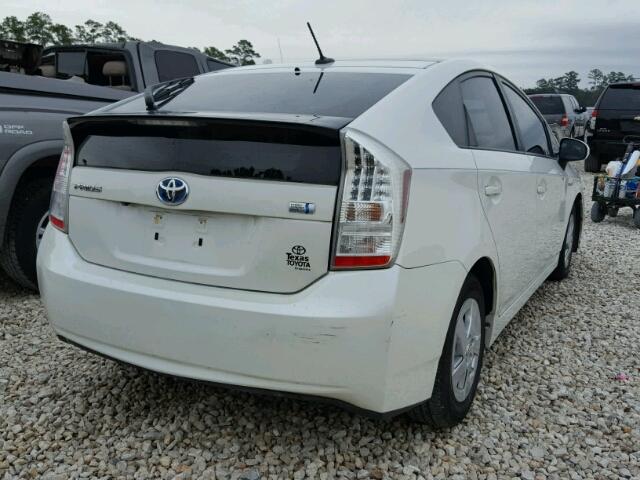 JTDKN3DU1A0192006 - 2010 TOYOTA PRIUS WHITE photo 4