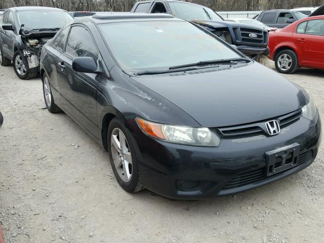 2HGFG12847H581234 - 2007 HONDA CIVIC EX BLACK photo 1