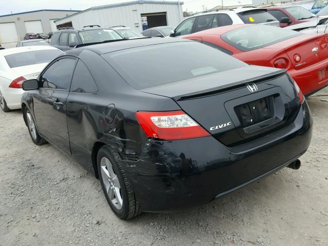 2HGFG12847H581234 - 2007 HONDA CIVIC EX BLACK photo 3