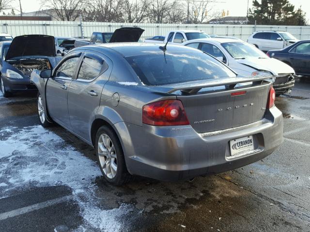 1C3CDZBG2DN654060 - 2013 DODGE AVENGER R/ GRAY photo 3