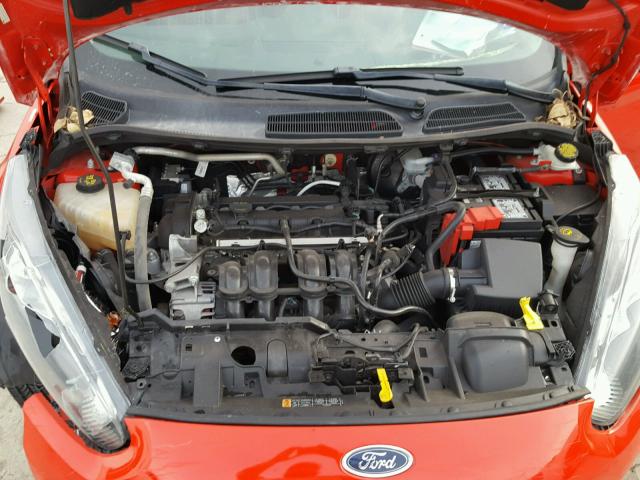 3FADP4BJ4EM220407 - 2014 FORD FIESTA SE RED photo 7