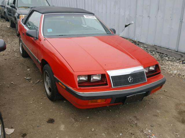 1C3XJ45E0JG443138 - 1988 CHRYSLER LEBARON RED photo 1