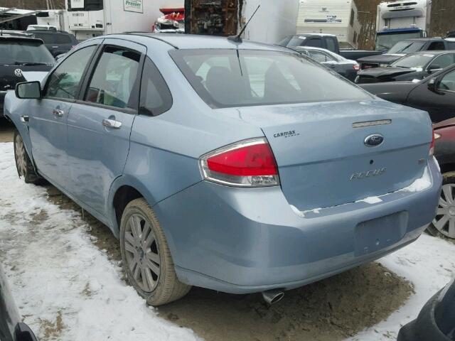 1FAHP35N68W183097 - 2008 FORD FOCUS SE BLUE photo 3