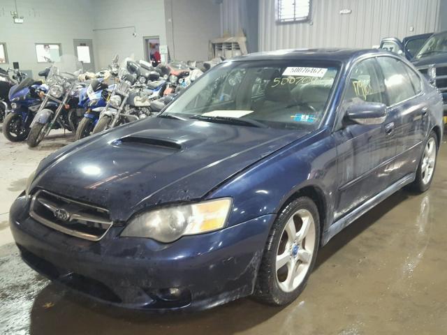 4S3BL676654216769 - 2005 SUBARU LEGACY GT BLUE photo 2