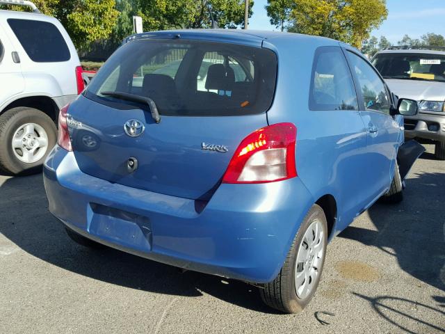 JTDJT923185200374 - 2008 TOYOTA YARIS BLUE photo 4