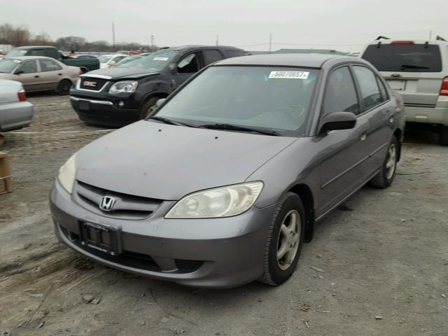 2HGES16445H532422 - 2005 HONDA CIVIC DX GRAY photo 2