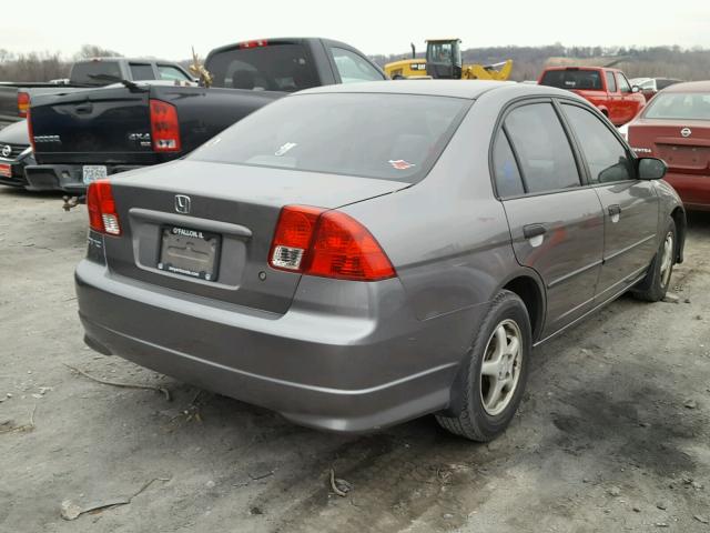 2HGES16445H532422 - 2005 HONDA CIVIC DX GRAY photo 4