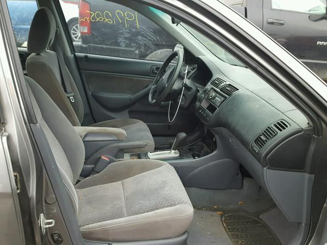 2HGES16445H532422 - 2005 HONDA CIVIC DX GRAY photo 5