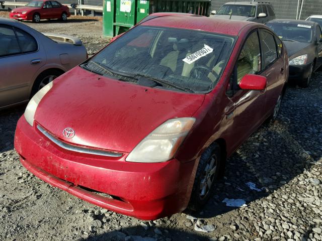 JTDKB20U567512192 - 2006 TOYOTA PRIUS RED photo 2