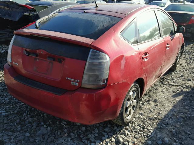 JTDKB20U567512192 - 2006 TOYOTA PRIUS RED photo 4